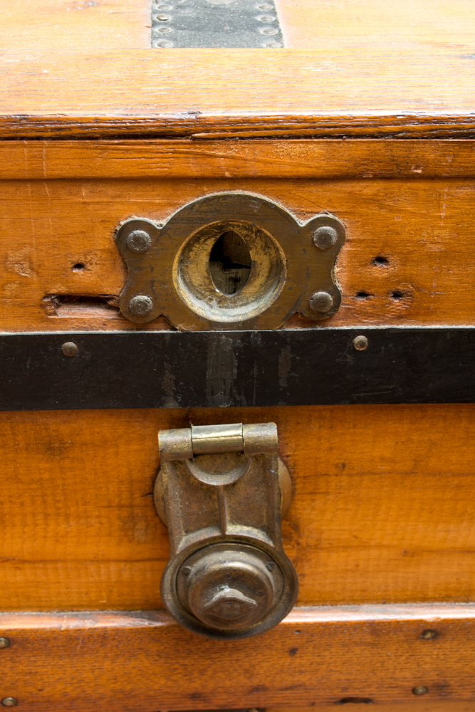 Antique Wooden Steamer Trunk