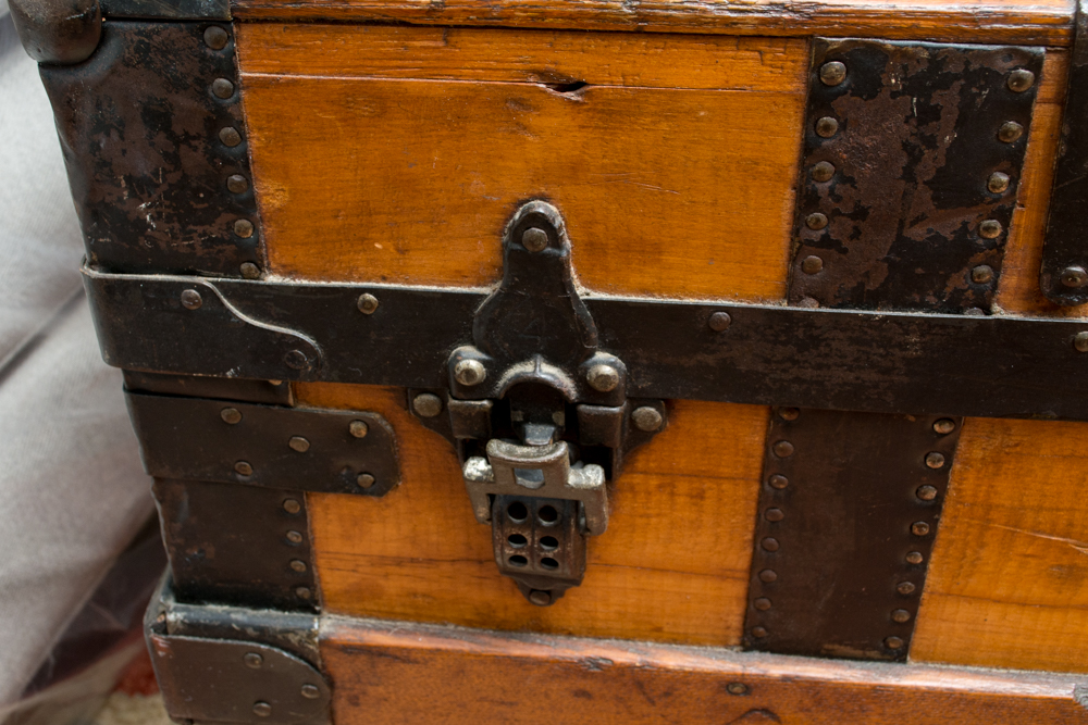 Antique Wooden Steamer Trunk