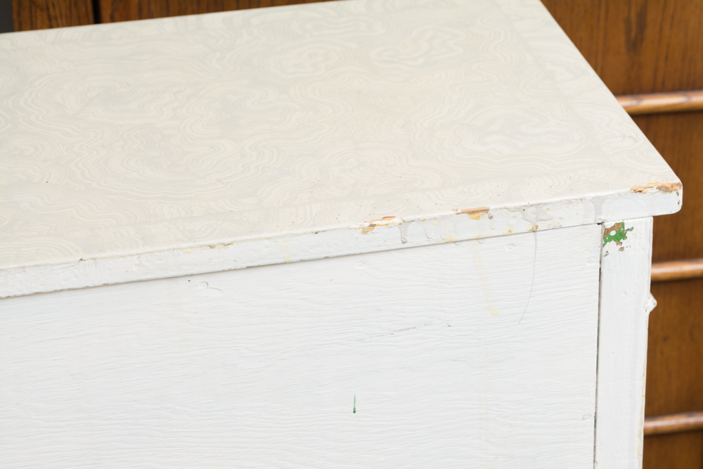 Louis XVI Style Trompe l'oeil Painted Chest