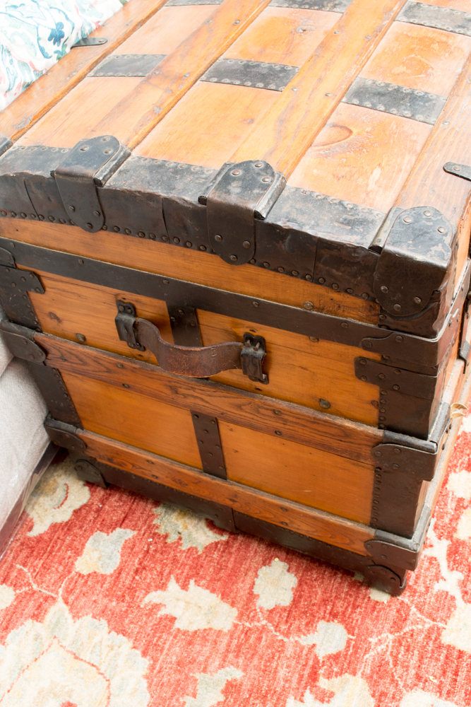 Antique Wooden Steamer Trunk