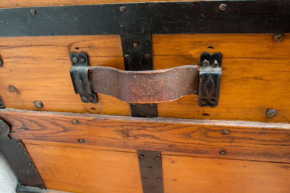 Antique Wooden Steamer Trunk