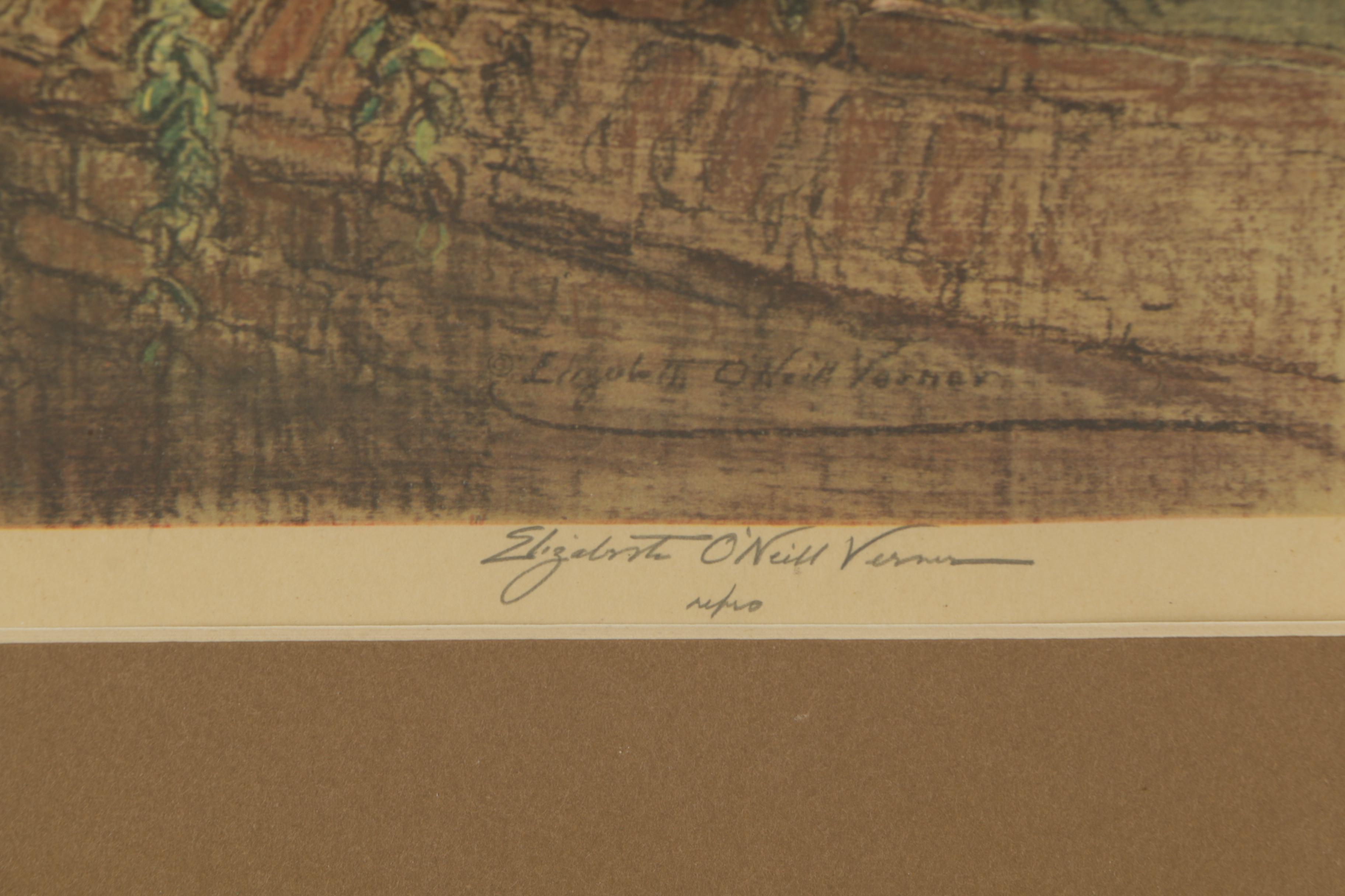 Elizabeth O'Neill Verner Reproduction Print on Paper of Charleston Cityscape