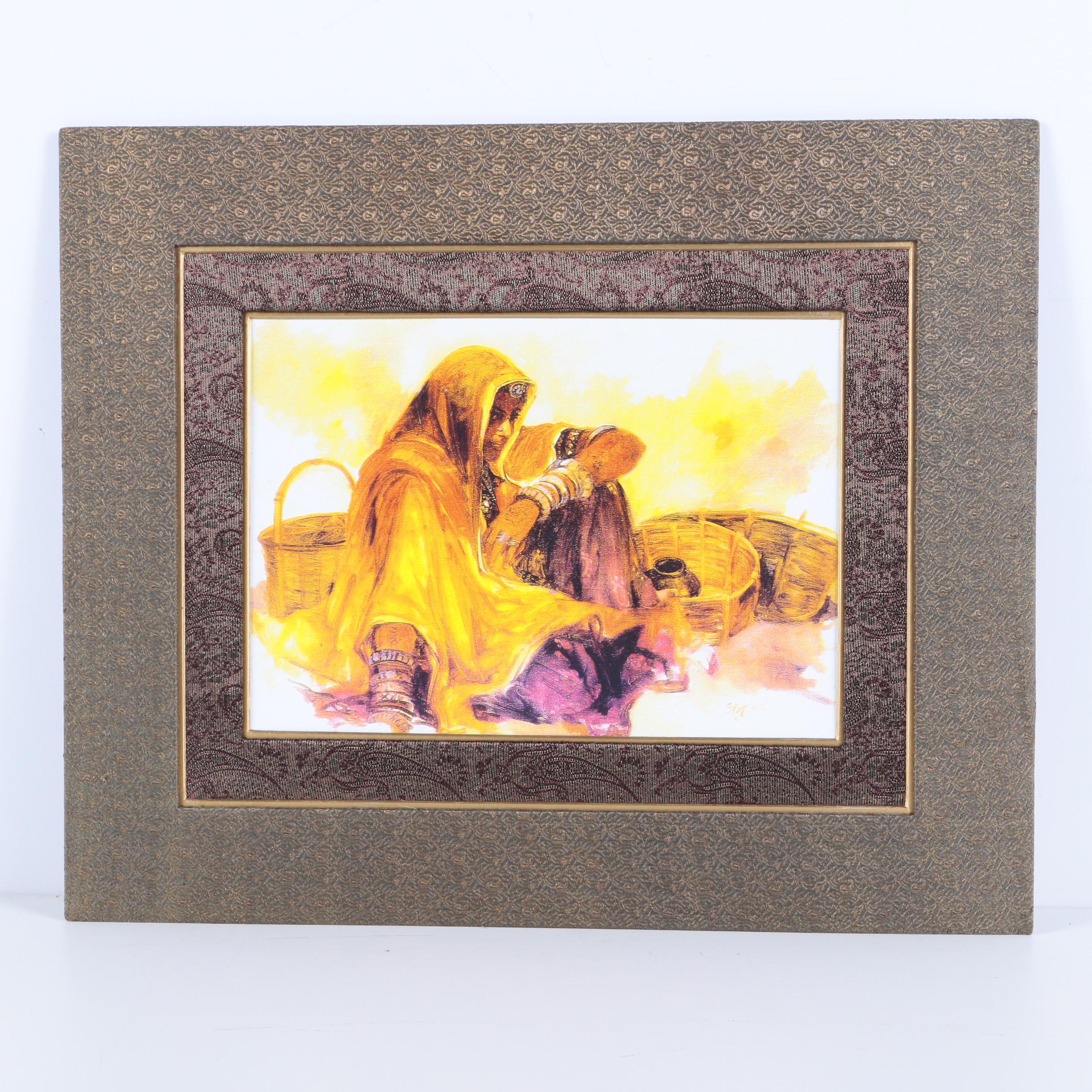 Indo-Persian Style Gouache Painting, Photograph, and Reproduction Prints