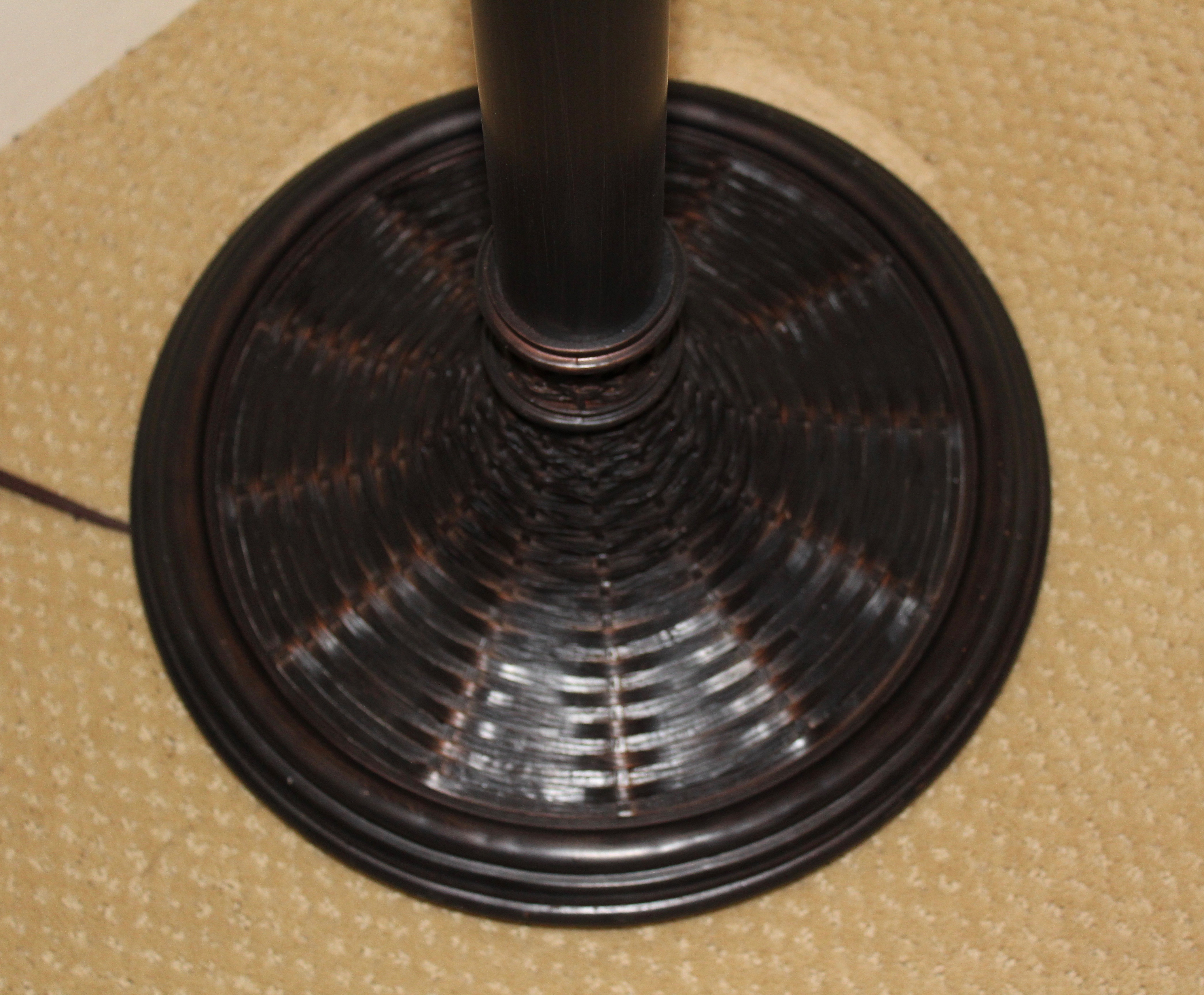 Metal Torchiere Floor Lamp With Nightlight