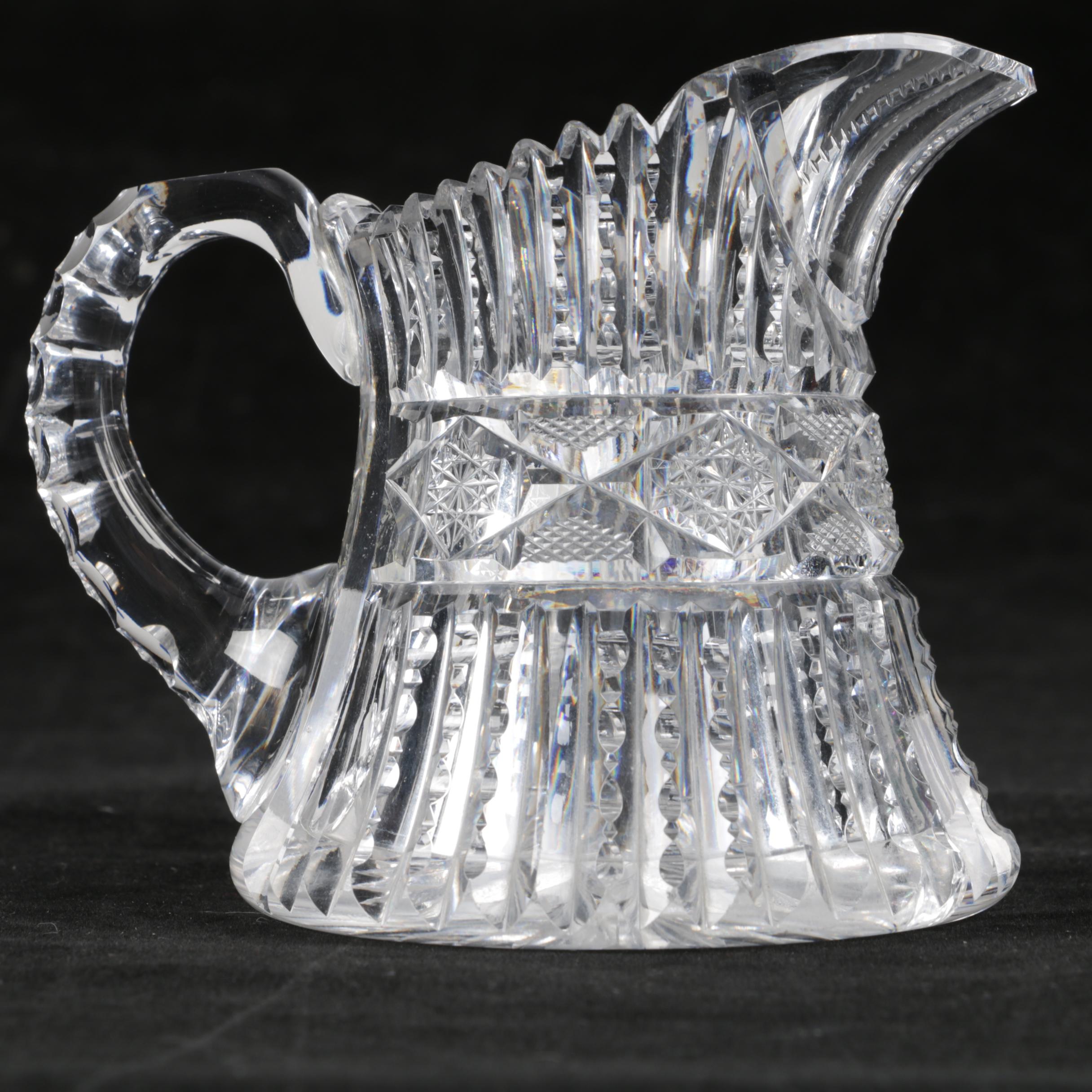 Vintage Pressed Glass Sugar Dish And Creamer