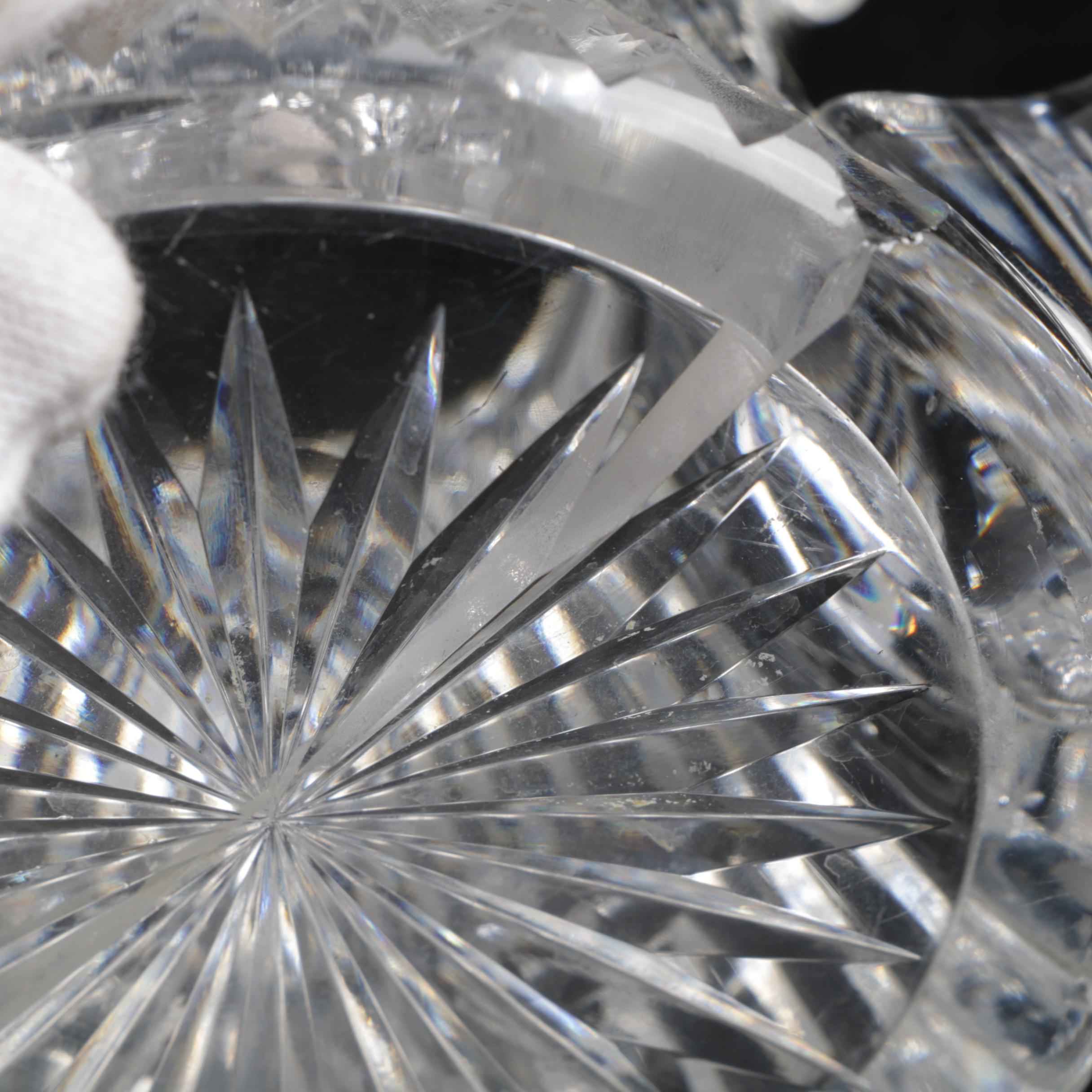 Vintage Pressed Glass Sugar Dish And Creamer