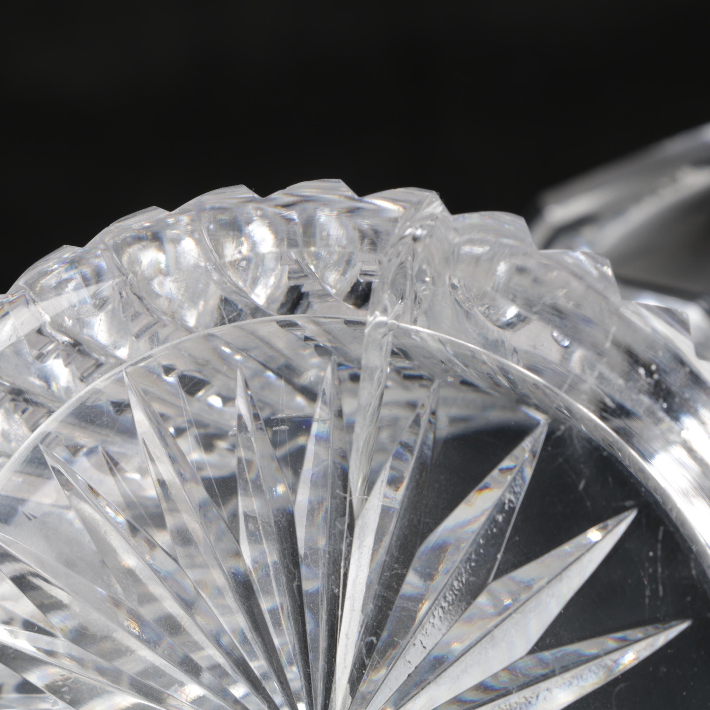 Vintage Pressed Glass Sugar Dish And Creamer