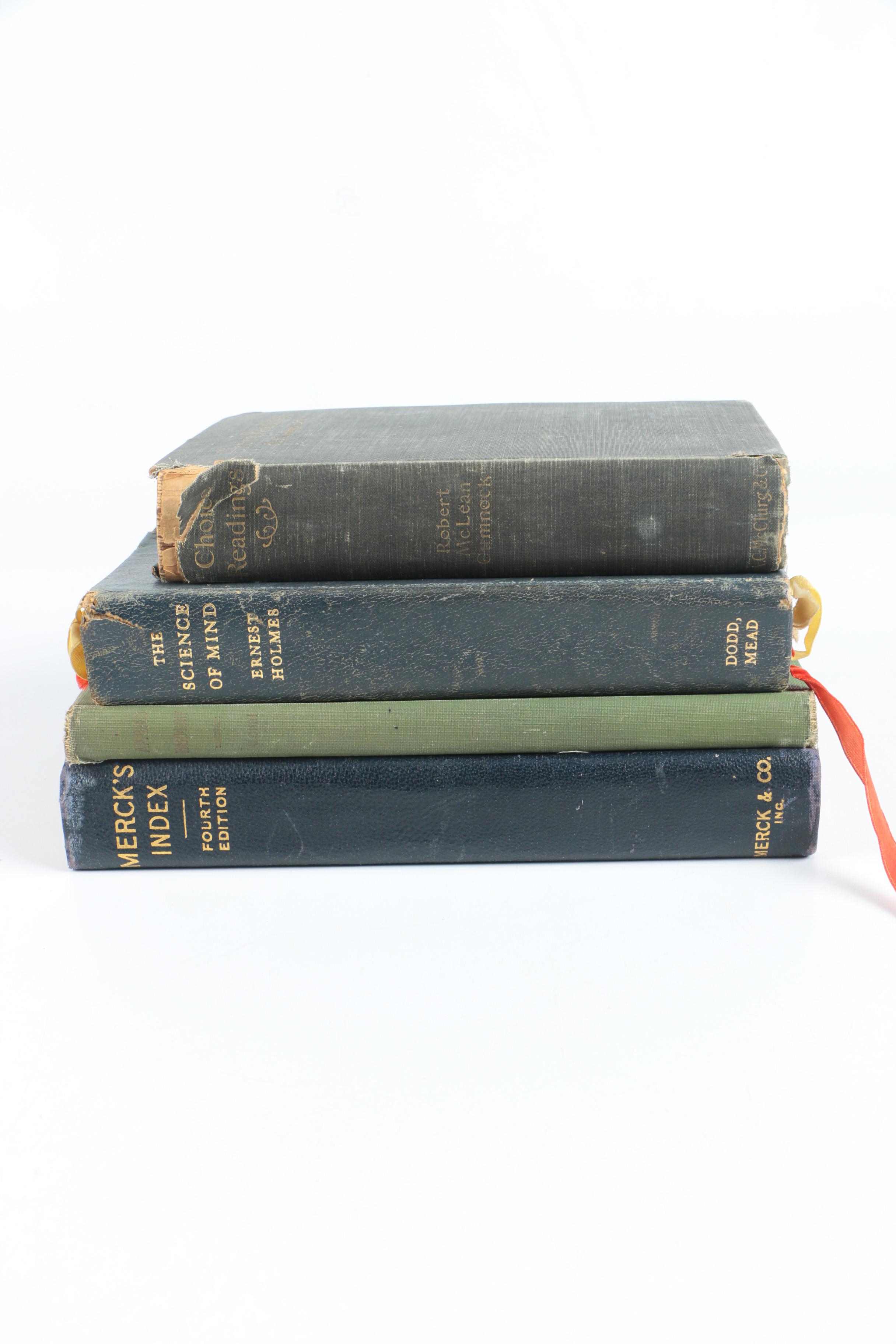 Vintage Books Including 1930 "Merck's Index"