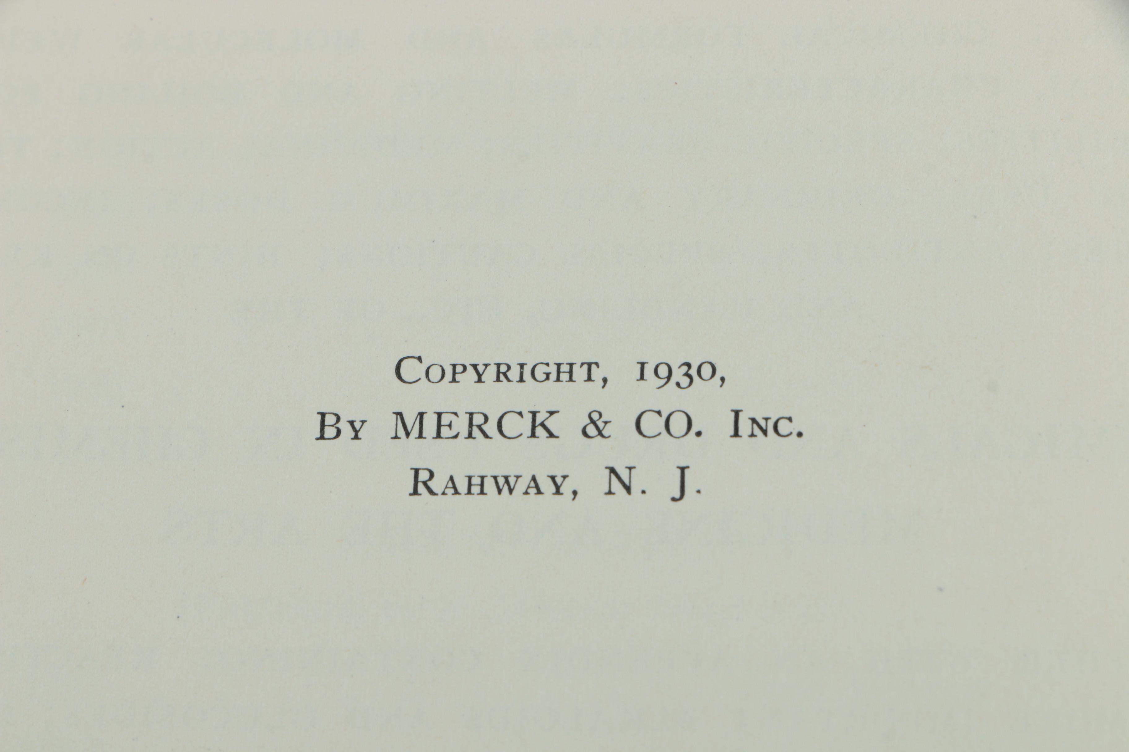 Vintage Books Including 1930 "Merck's Index"