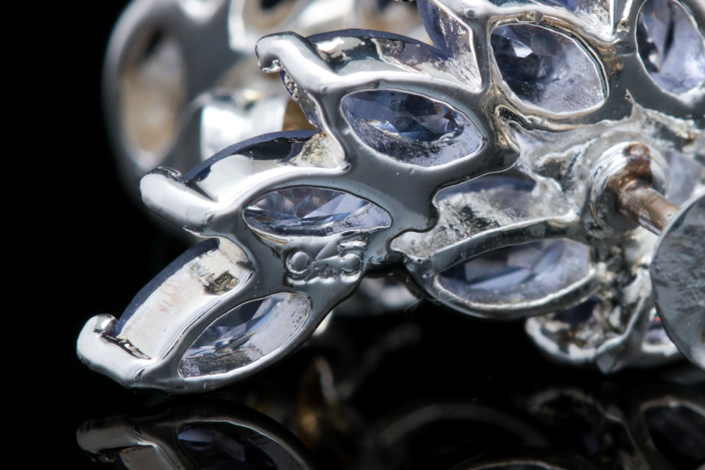 Sterling Silver and Iolite Earrings