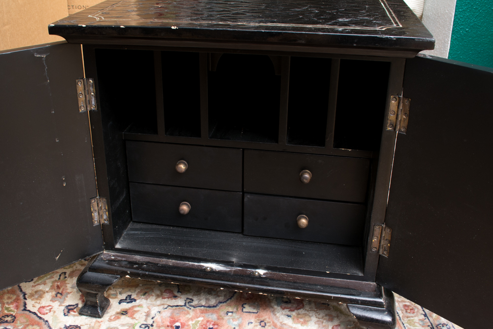 Asian Style Lacquered Cabinet