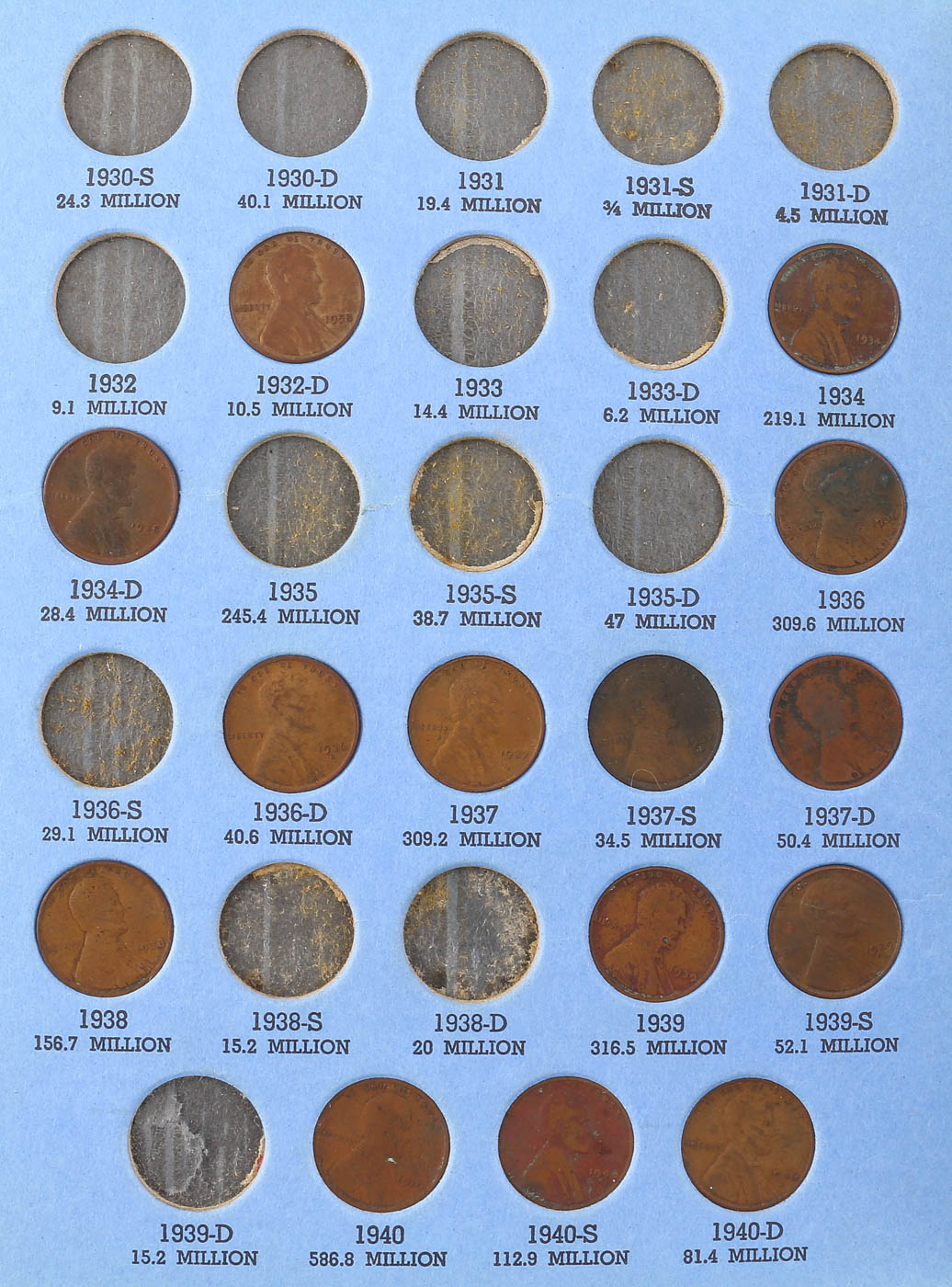 Lincoln Head Cent Collection