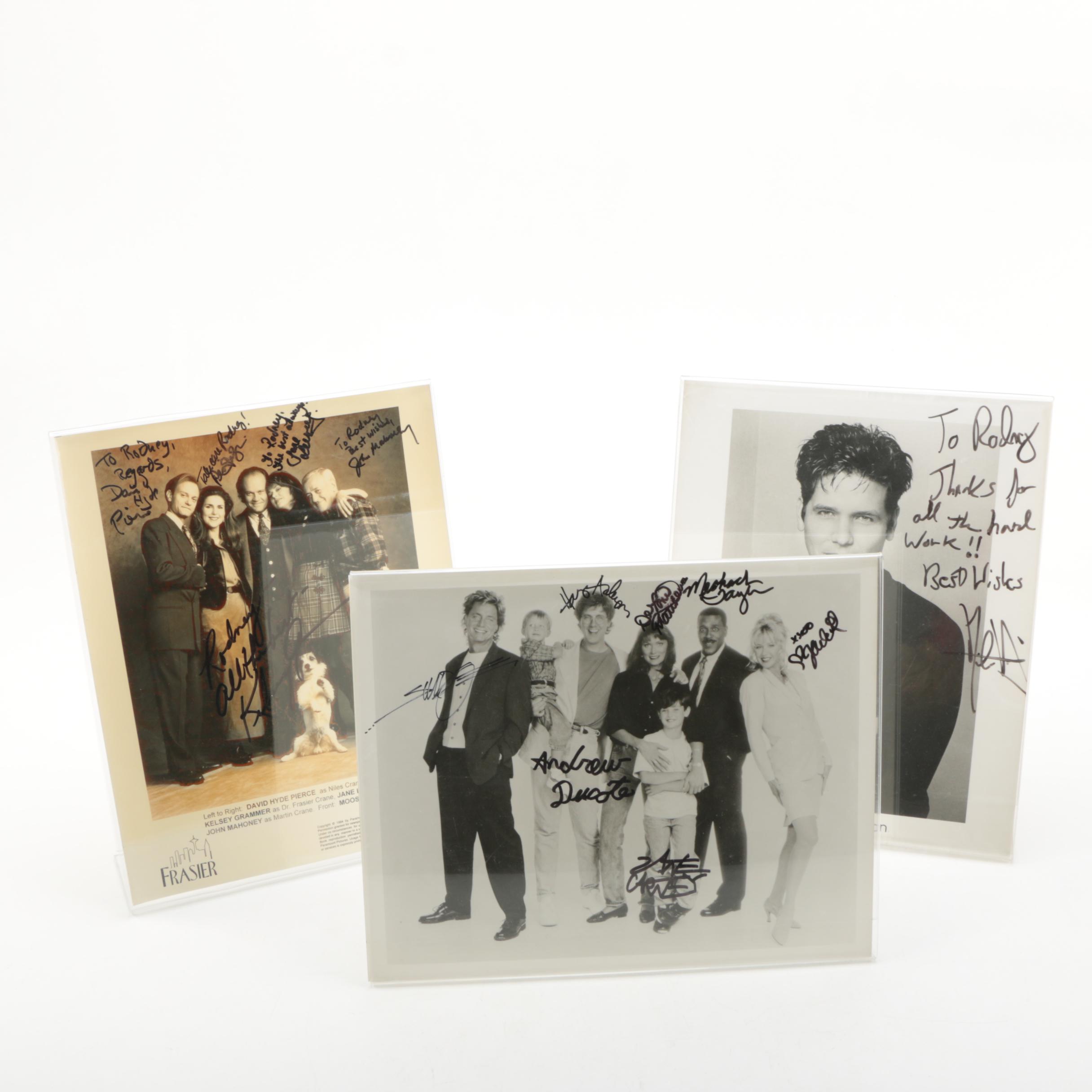 Autographed Photographs of 1990's Television Stars Including Cast of "Frasier"