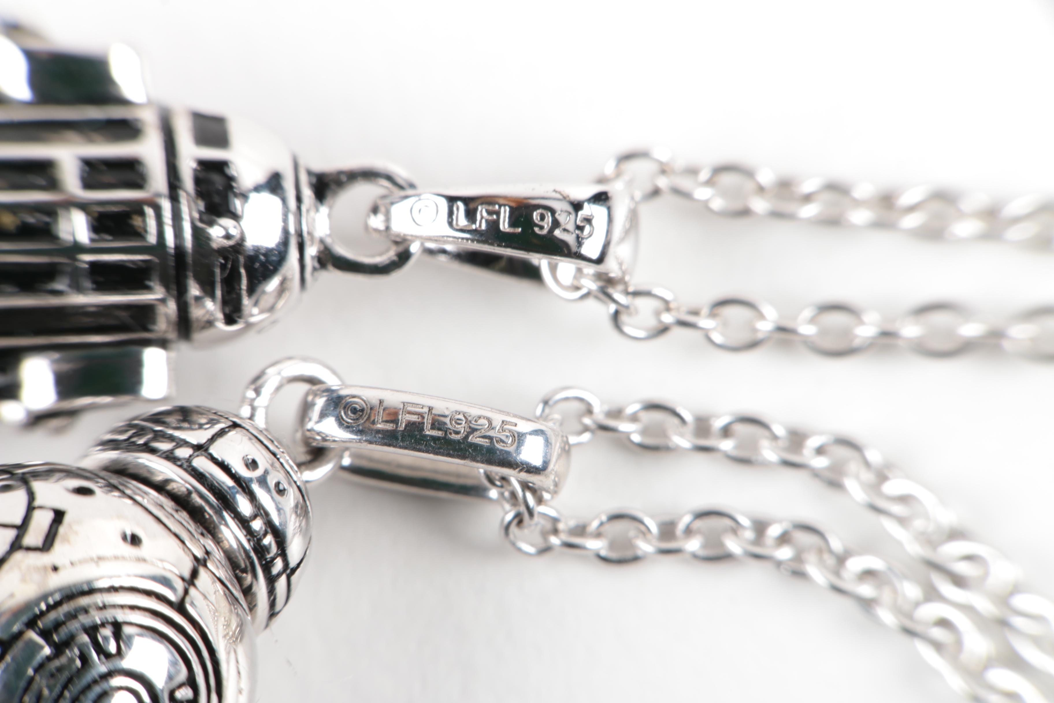 Star Wars Sterling Silver Jewelry Including Yoda, R2-D2 and BB-8