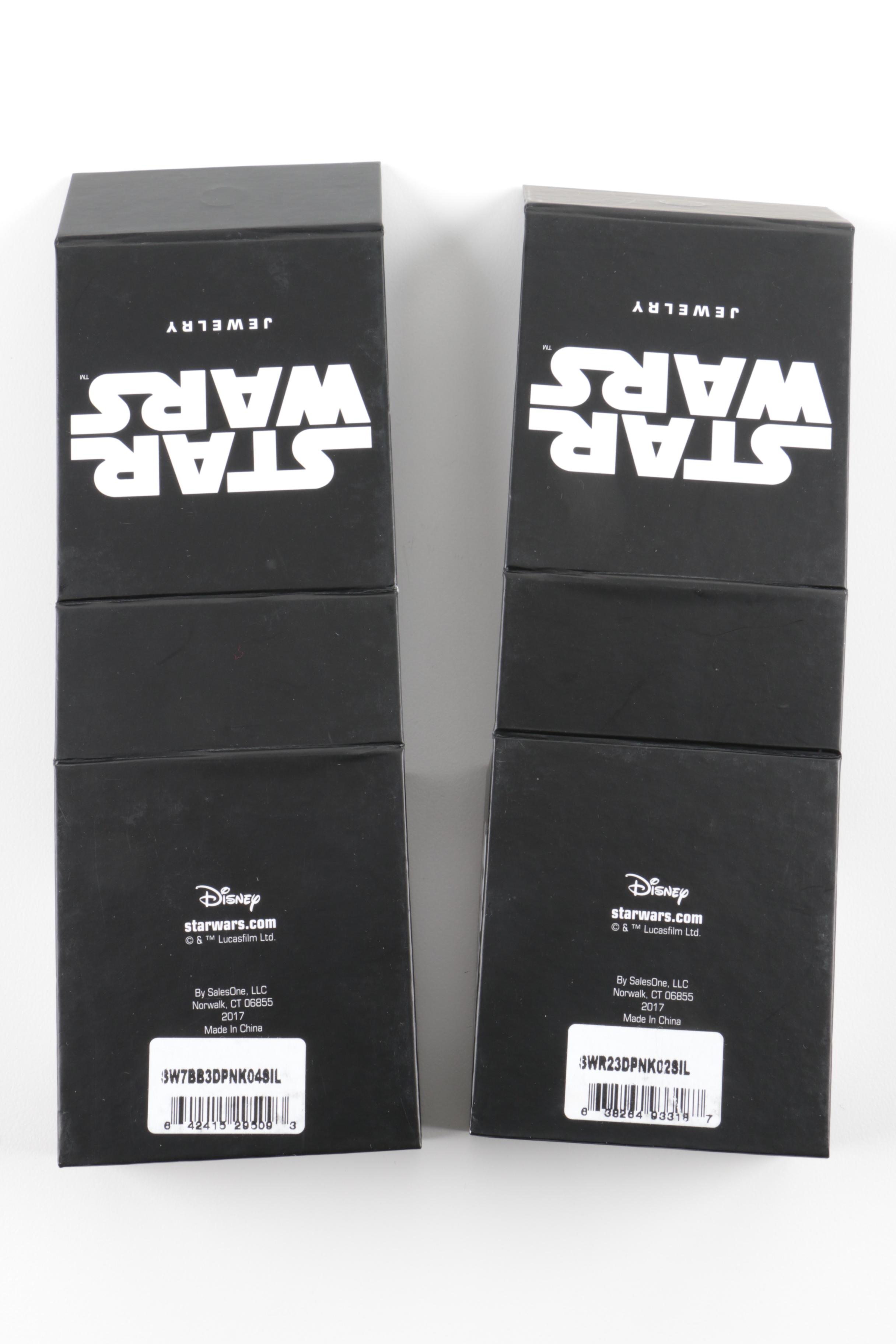 Star Wars Sterling Silver Jewelry Including Yoda, R2-D2 and BB-8