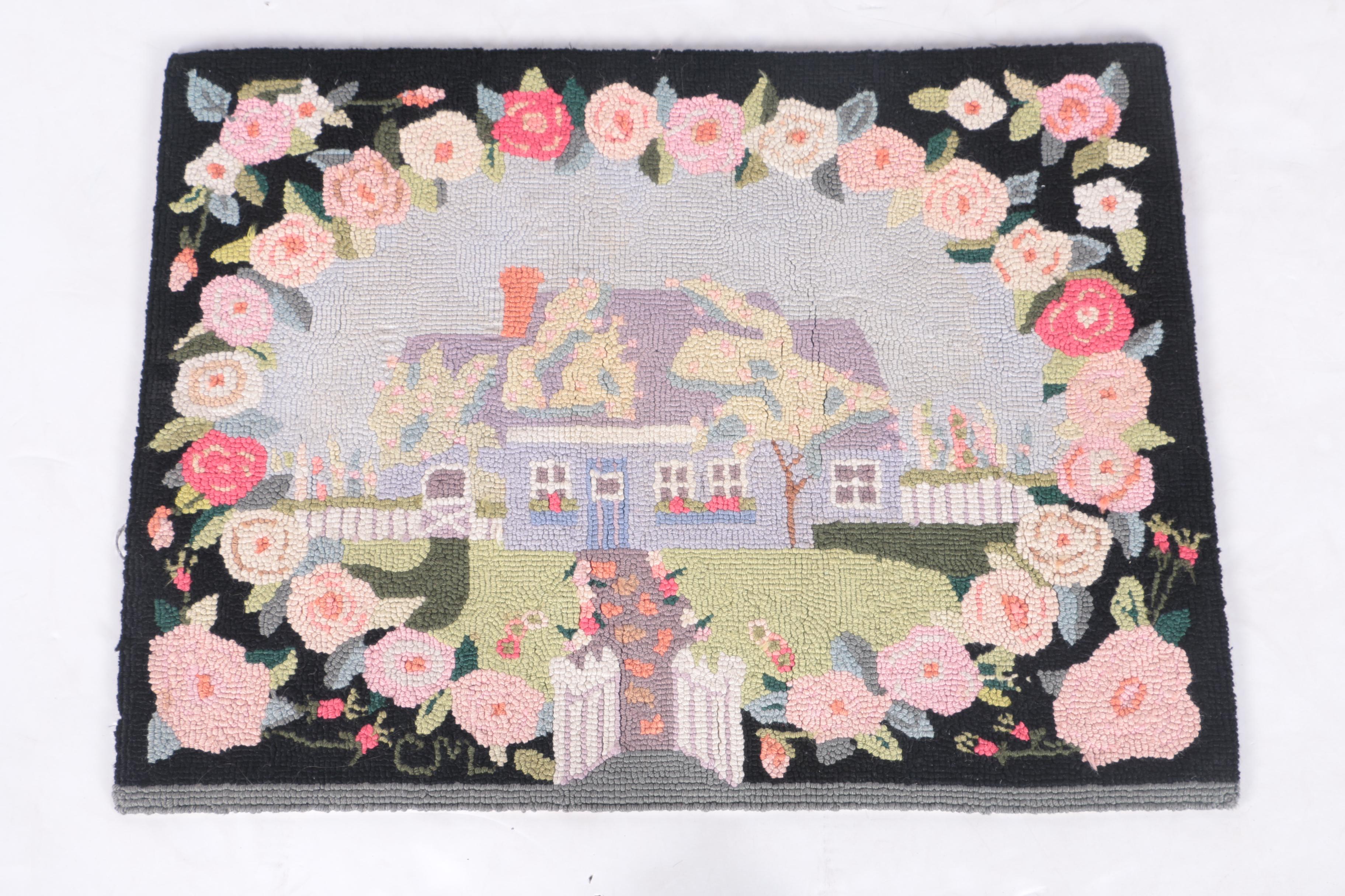 Pair of Claire Murray Hand Hooked Wool Accent Rugs