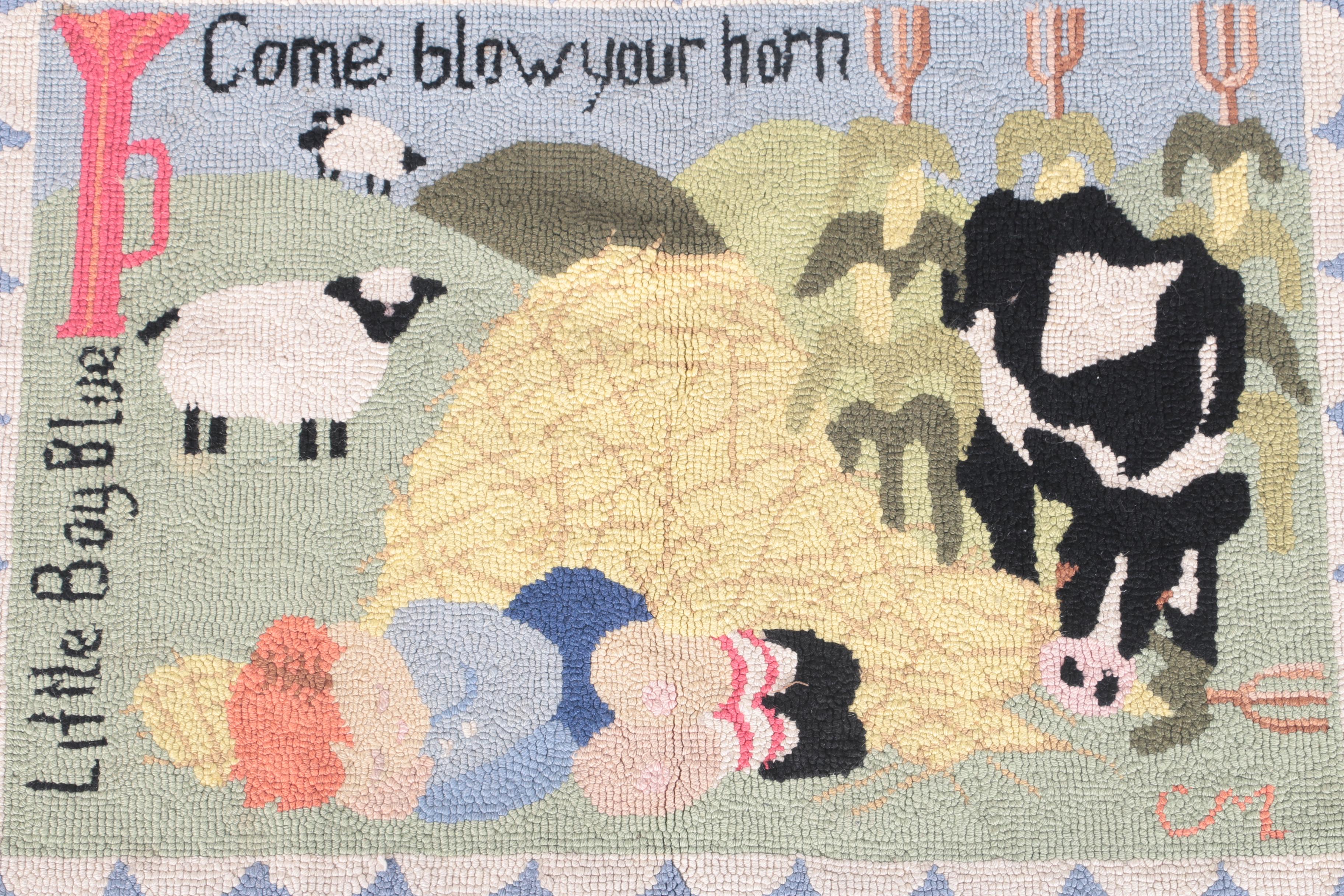 Pair of Claire Murray Hand Hooked Wool Accent Rugs