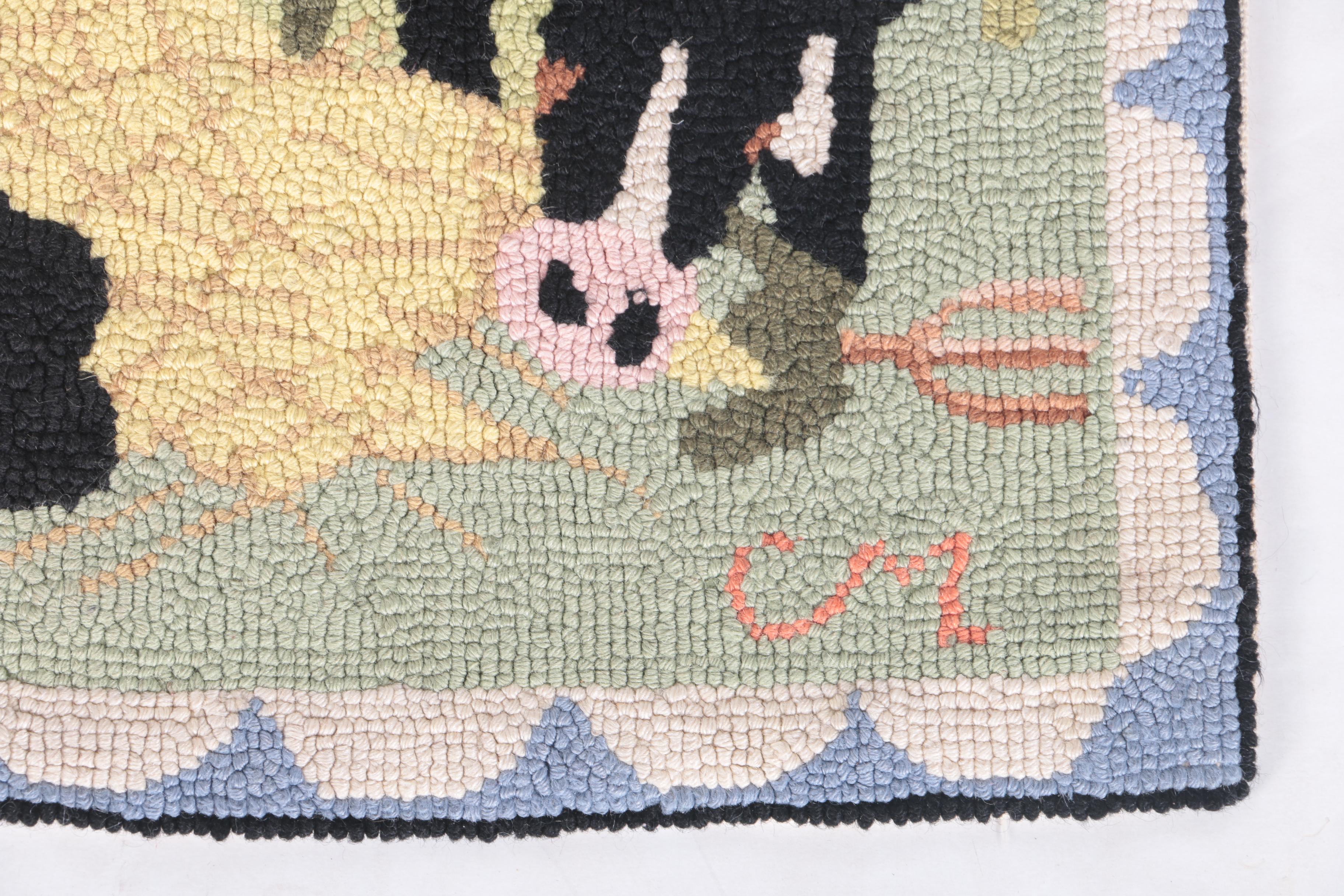 Pair of Claire Murray Hand Hooked Wool Accent Rugs