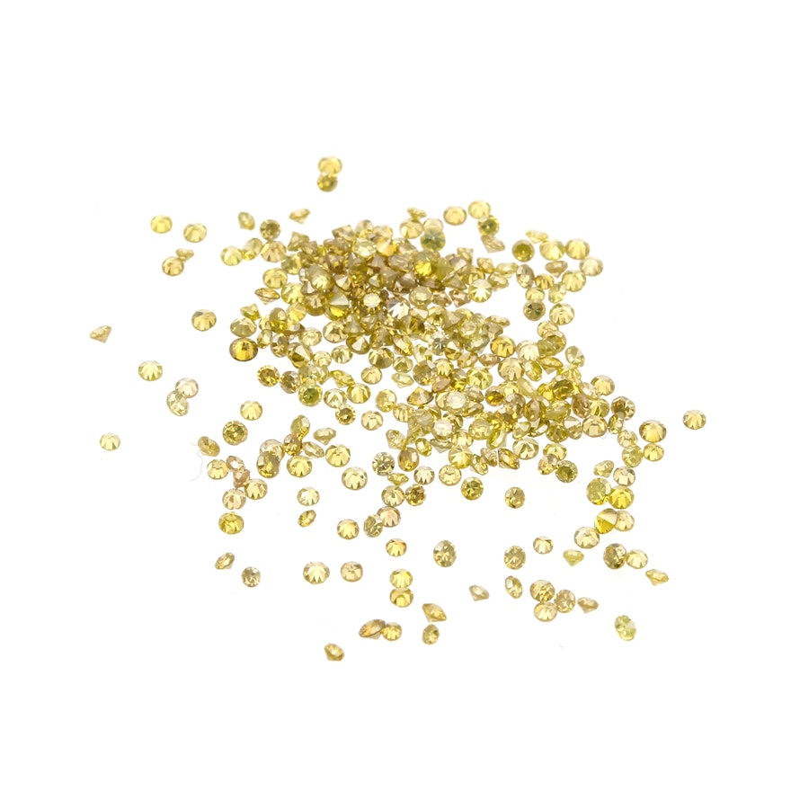 Loose 1.90 CTW Irradiated Yellow Diamonds