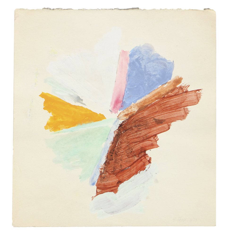 Harold Feist Color Field Acrylic Painting on Paper