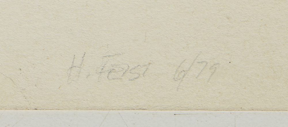 Harold Feist Color Field Acrylic Painting on Paper