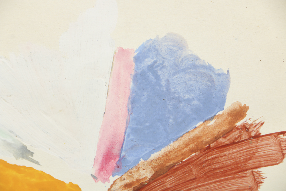 Harold Feist Color Field Acrylic Painting on Paper