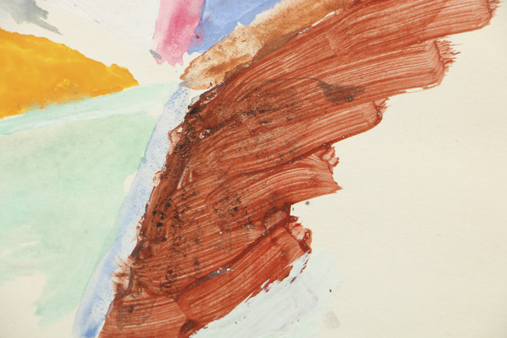 Harold Feist Color Field Acrylic Painting on Paper