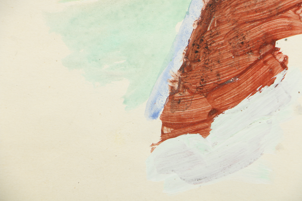 Harold Feist Color Field Acrylic Painting on Paper