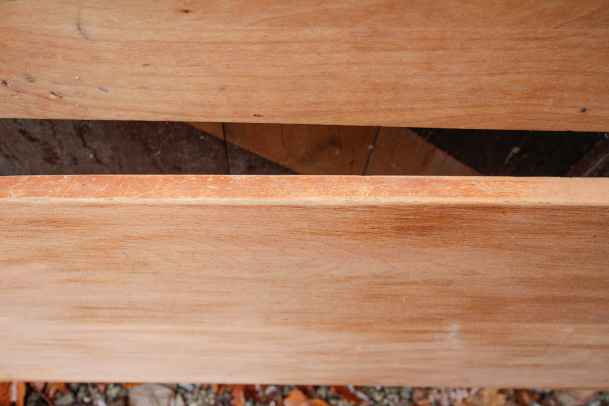 Vintage Wooden Twin Headboard and Footboard