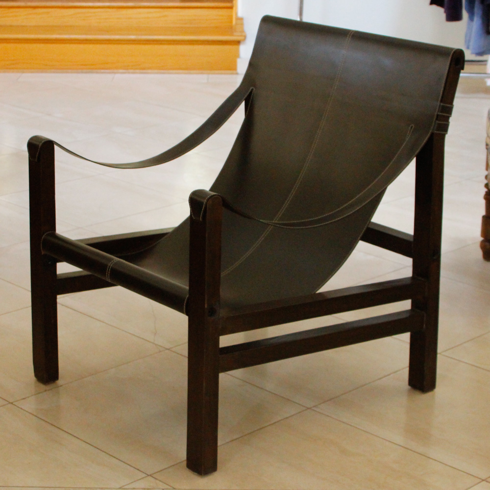 Leatherette Sling Chair Everything But The House