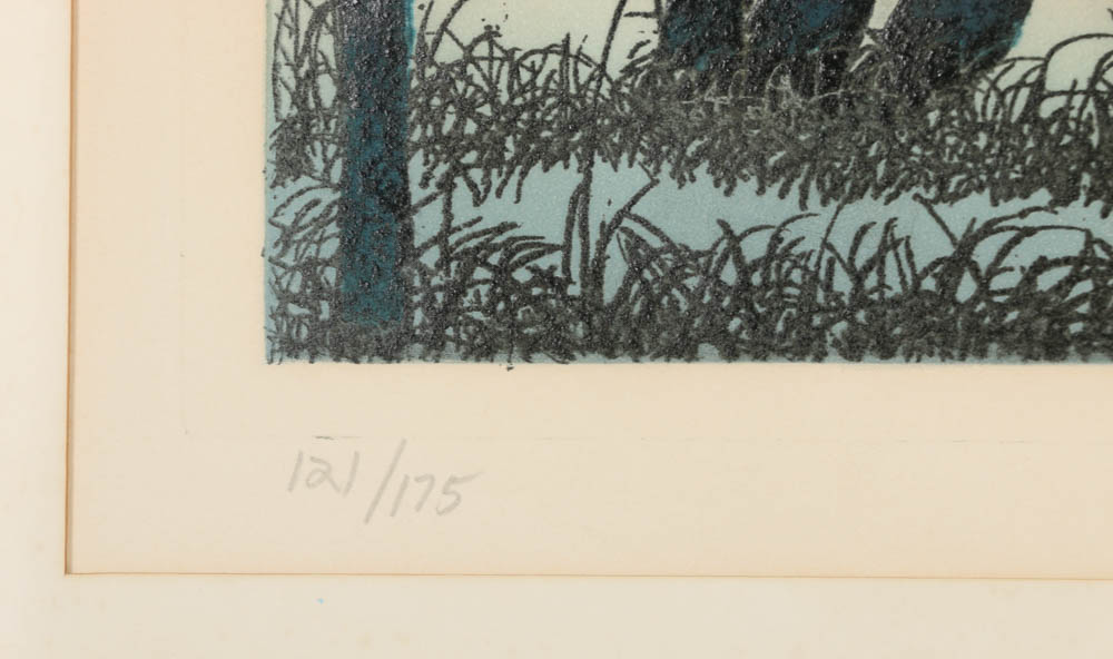 Charles Roy Purcell Limited Edition Etching "Downsville Valley"