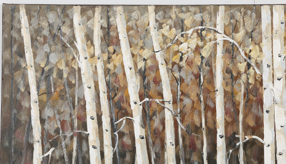 Oil Painting on Canvas Of Birch Trees