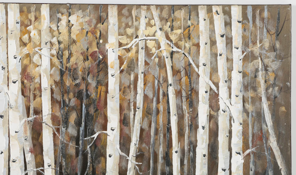 Oil Painting on Canvas Of Birch Trees