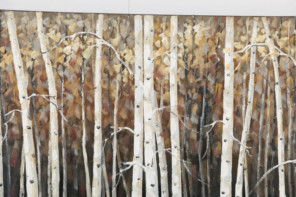 Oil Painting on Canvas Of Birch Trees