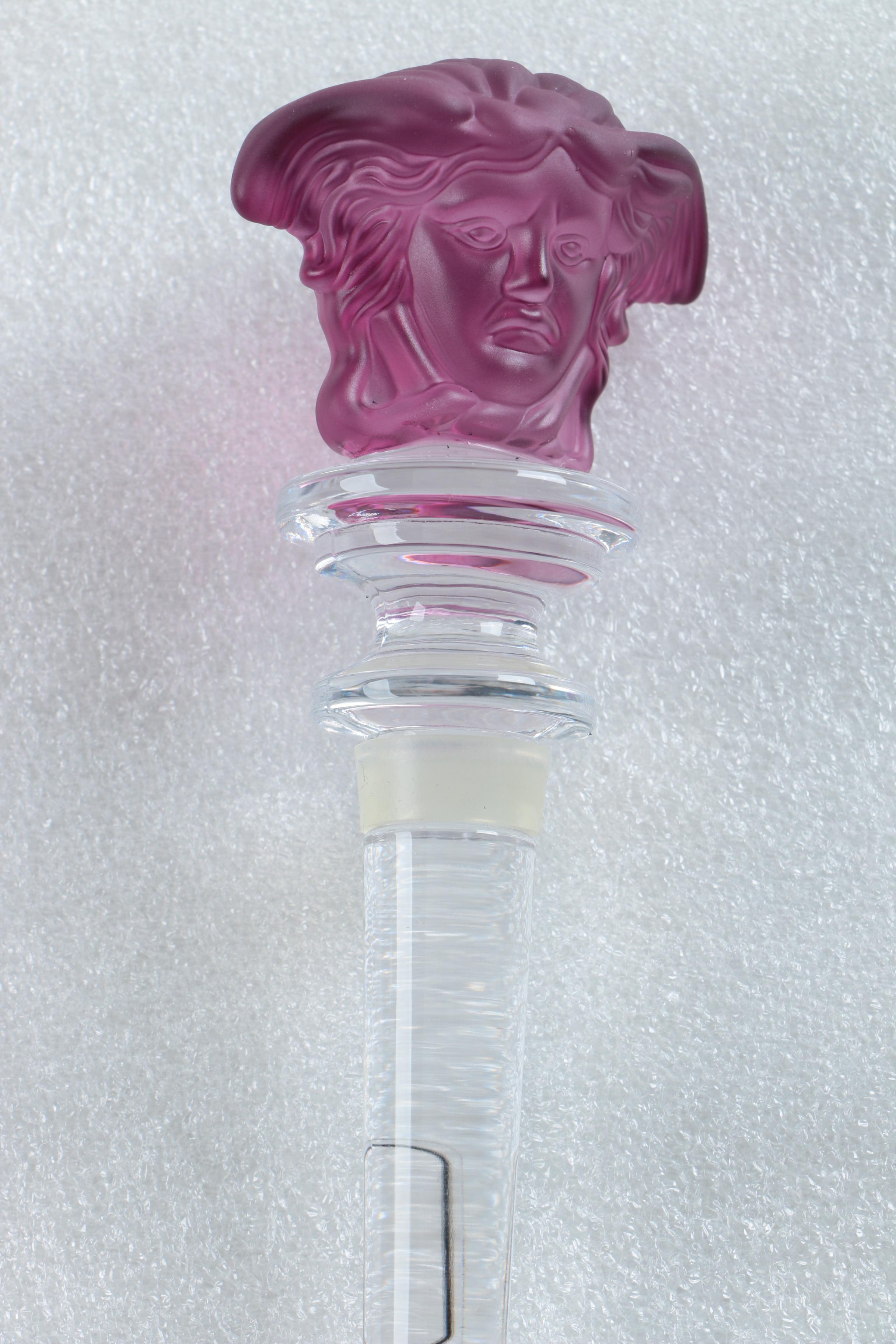 Versace Rosenthal Medusa Lead Crystal Wine Bottle Stopper