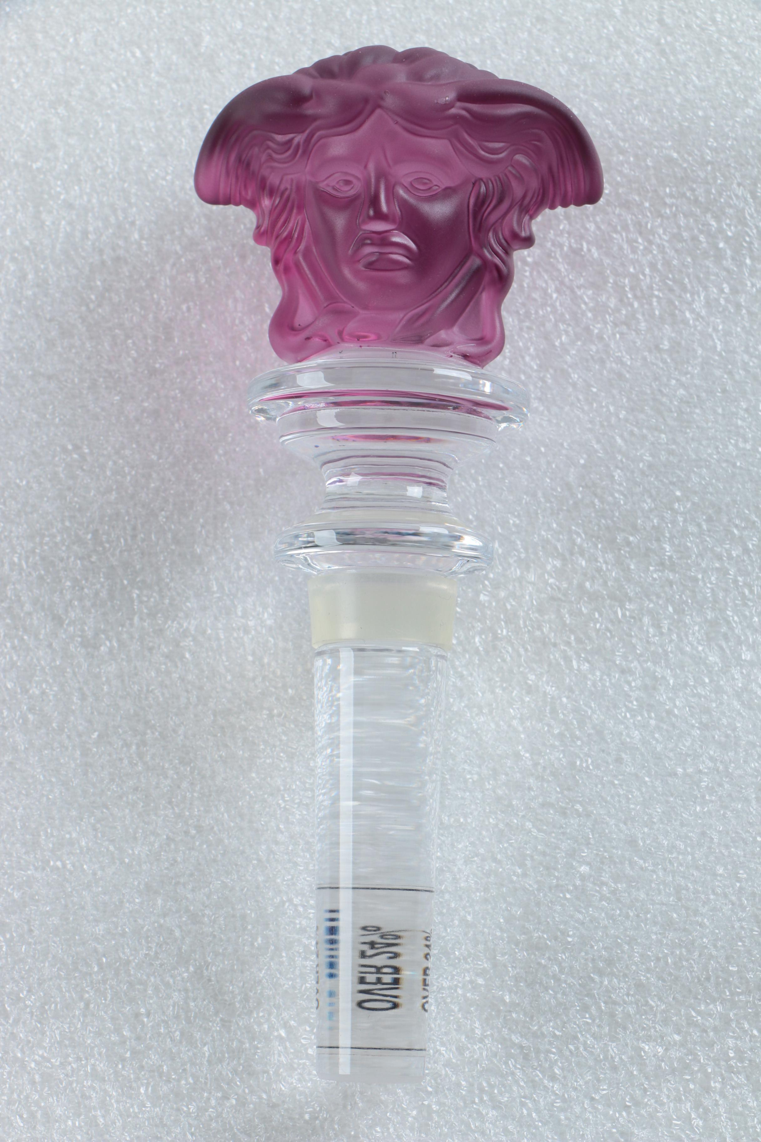 Versace Rosenthal Medusa Lead Crystal Wine Bottle Stopper