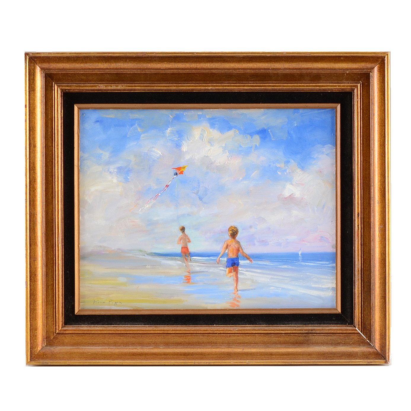 Nino Pippa Oil Painting on Board "The Kite"