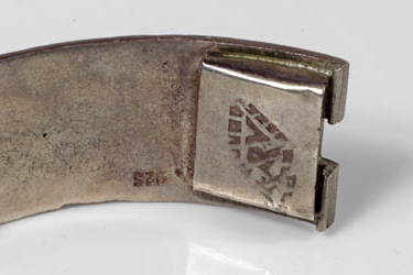 Mexican Influenced Sterling Silver and Turquoise Mosaic Bracelet