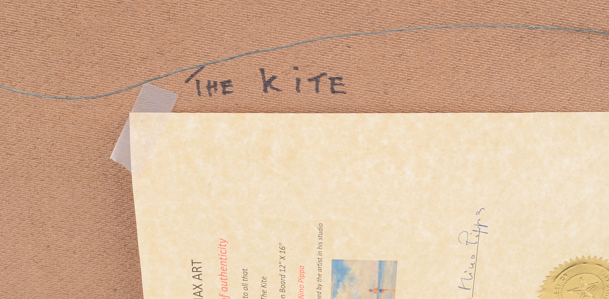 Nino Pippa Oil Painting on Board "The Kite"