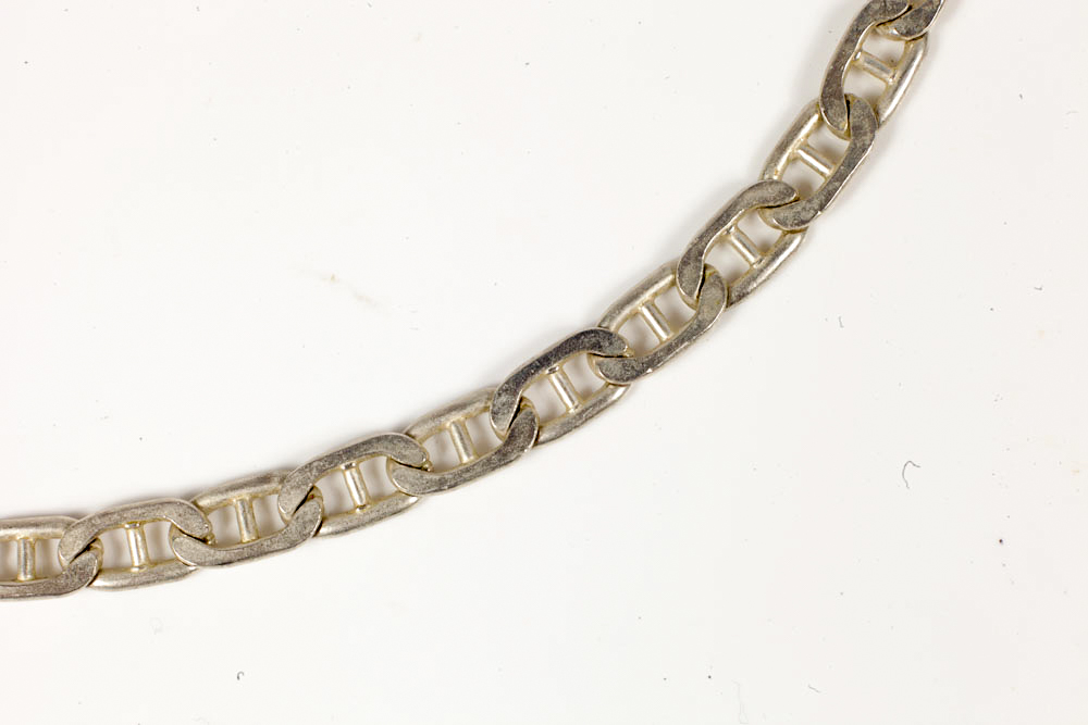 Milor Sterling Silver Anchor Link Demi Parure