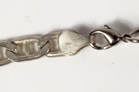 Milor Sterling Silver Anchor Link Demi Parure