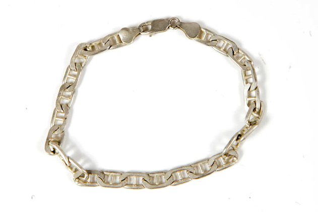 Milor Sterling Silver Anchor Link Demi Parure