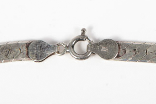 Assortment of Italian Sterling Silver Herringbone Necklace Chains