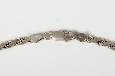 Italian Sterling Silver Herringbone and Rope Style Necklace Chains