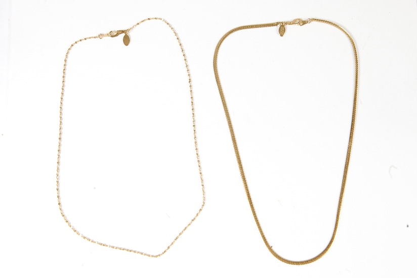 Assortment of Gold Tone Costume Necklaces