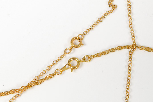 Assortment of Gold Tone Costume Necklaces