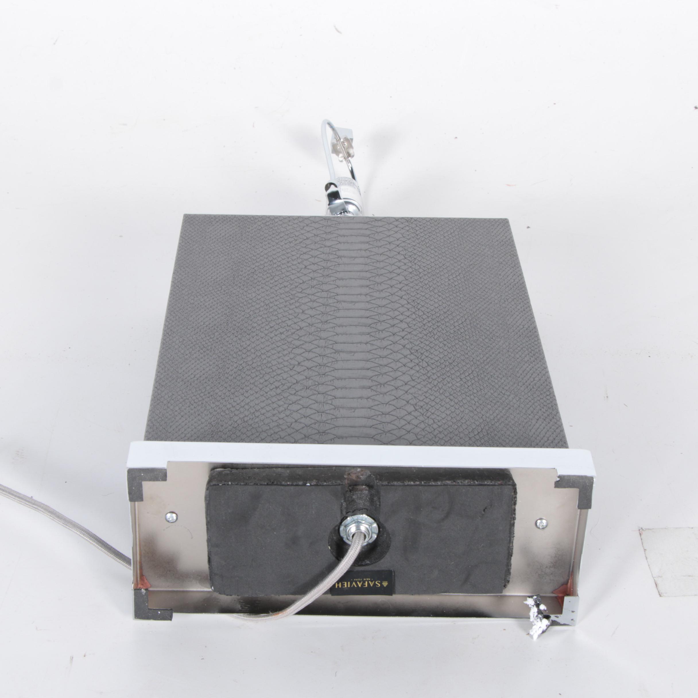 Safavieh Metal and Leather Table Lamp