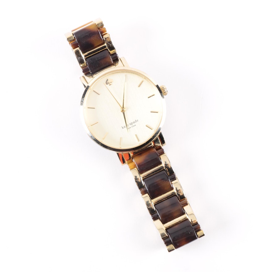 Kate Spade "Live Colorfully" Gold Tone Wristwatch
