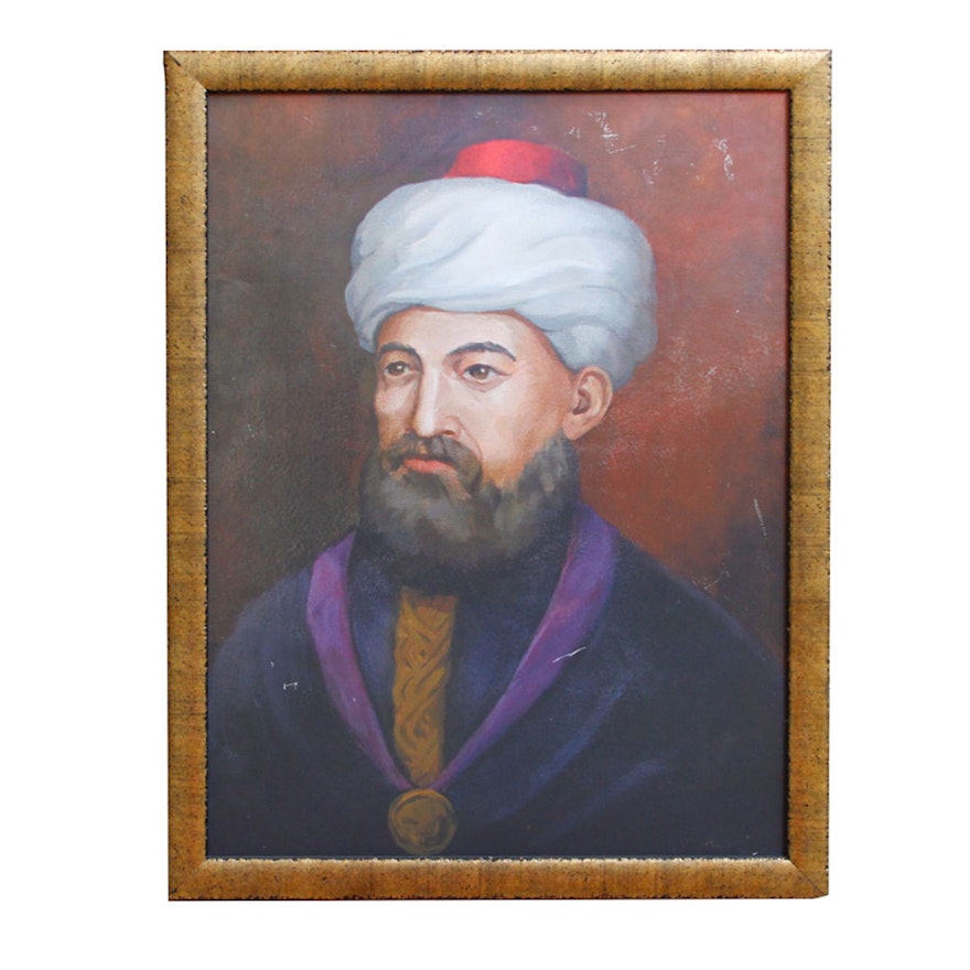 Oil Portrait on Academy Board of Maimonides