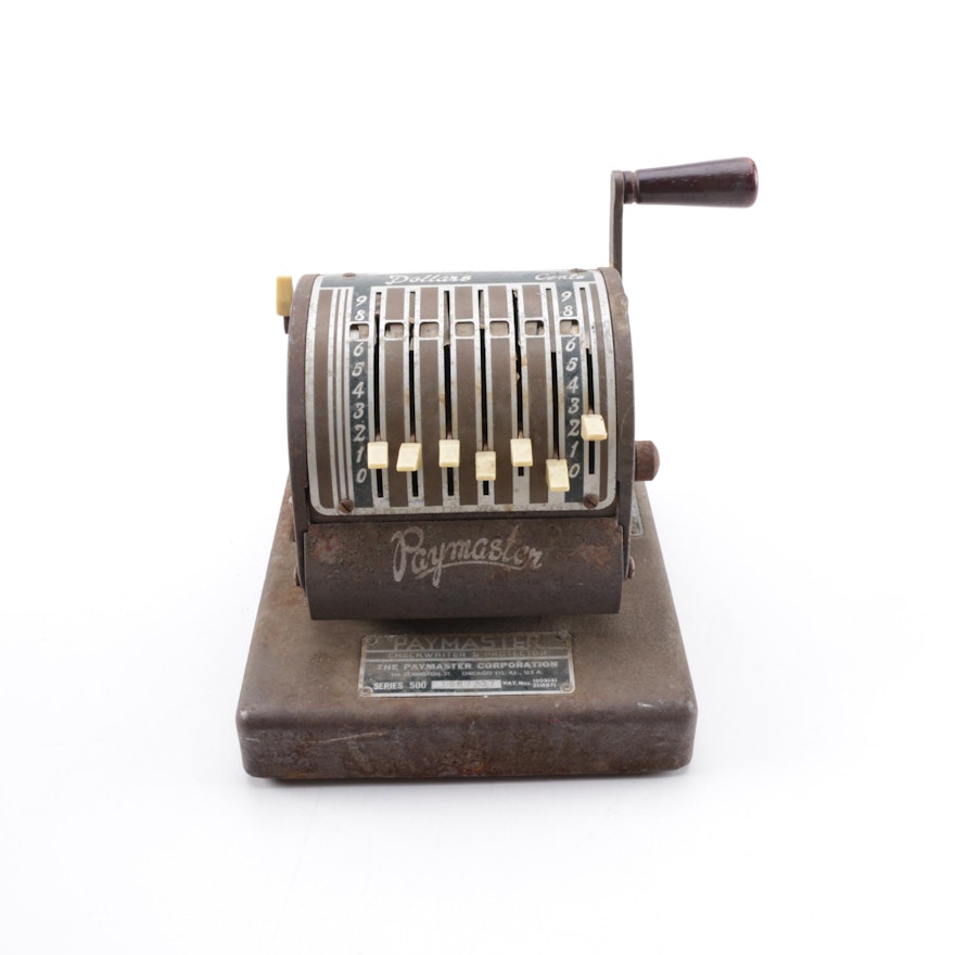 Vintage Paymaster Series 500 Checkwriter & Protector